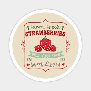 Farm Fresh Strawberries Magnet